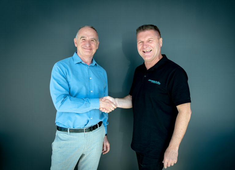 Fausto Incerti (General Manager of RCF) and Luca Giaroli (CEO of DirectOut)