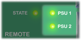 Front panel status indicators