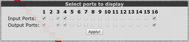 Port selection window