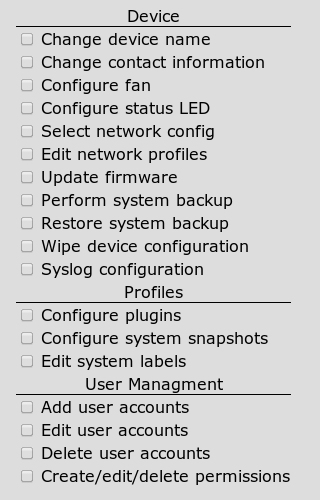 Device permissions