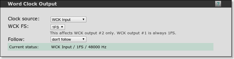 Word clock output